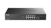 D-Link DGS-1010MP/E - Switch 8 ports Gigabit PoE+ budget 125 W avec 1 port SFP