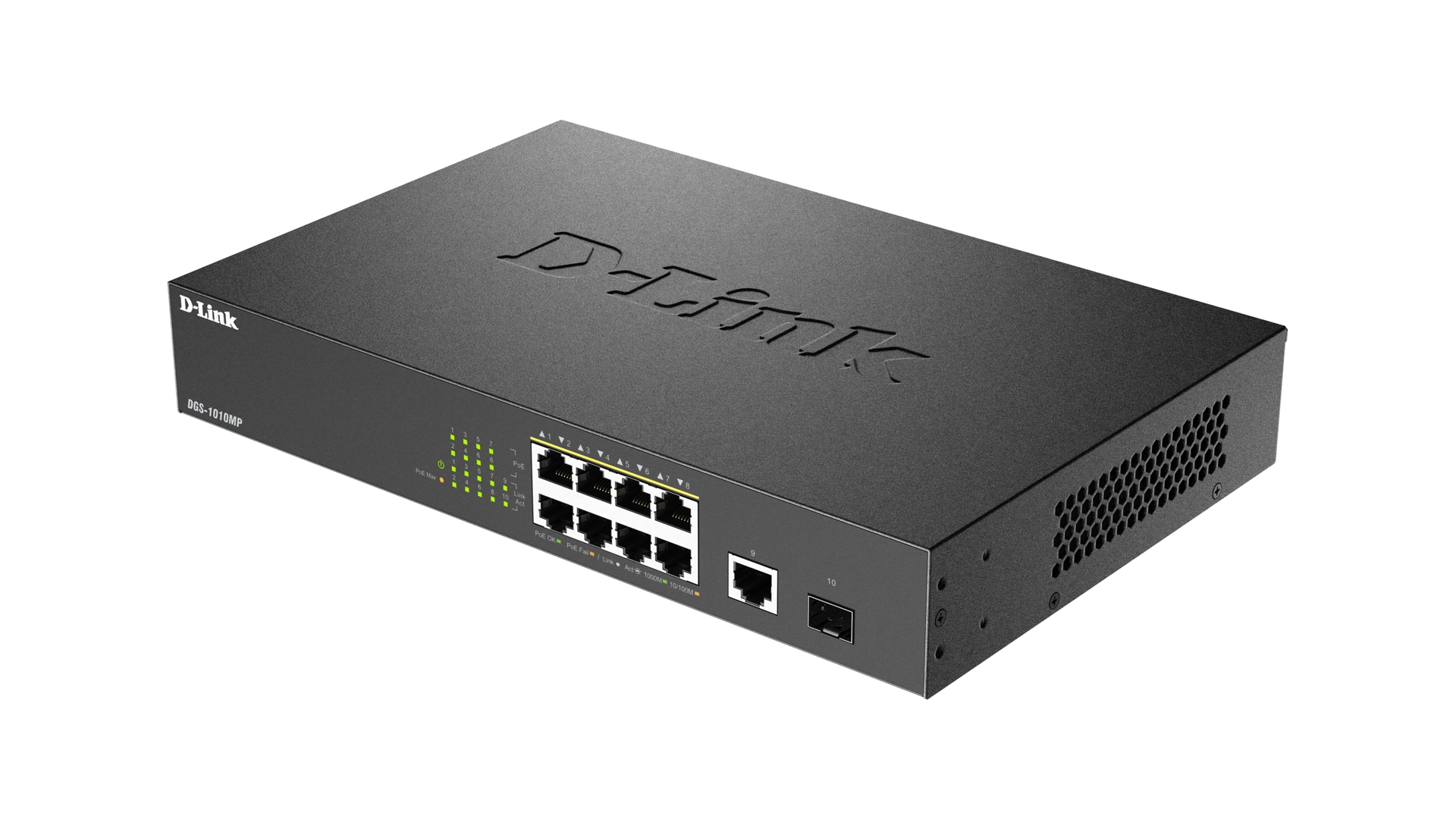 D-Link DGS-1010MP/E - Switch 8 ports Gigabit PoE+ budget 125 W avec 1 port SFP