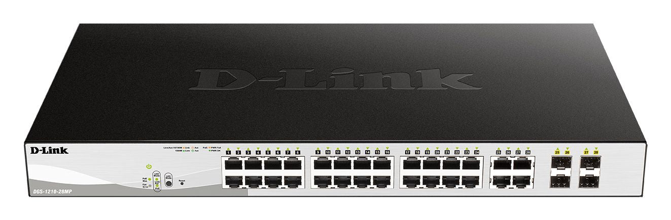 D-Link DGS-1210-28MP/E - Switch manageable 28 ports Gigabit PoE+ 370W avec 4 SFP