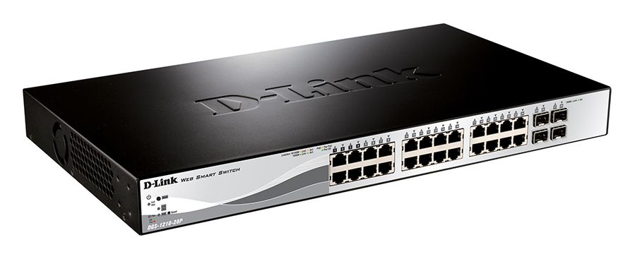 D-Link DGS-1210-28P/E - Switch L2 24 ports Gigabit PoE + 4 combos SFP, 193W
