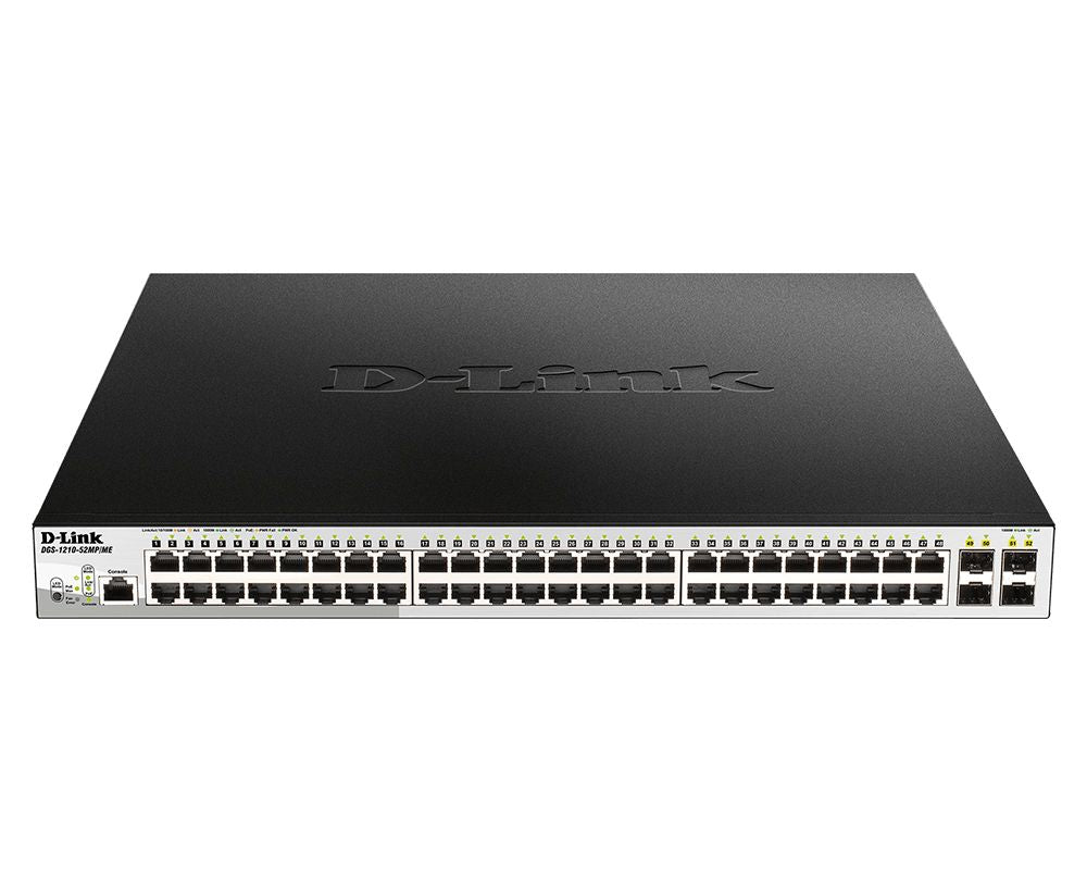 D-Link DGS-1210-52MP/ME/E - Switch L2+ 48 ports Gigabit PoE/PoE+ et 4 SFP