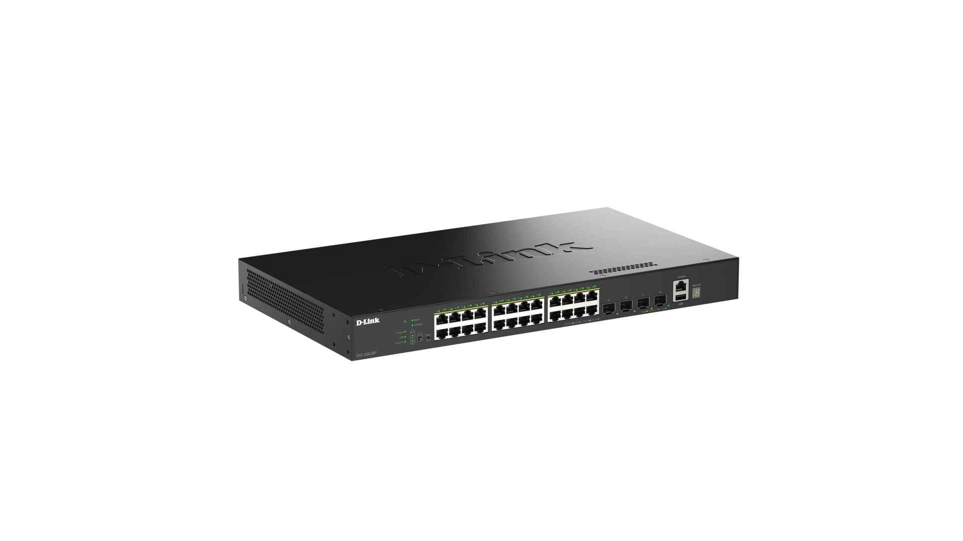 D-Link DGS-1530-28P/E - Switch L2+ 24 ports Gigabit 4 ports SFP+ 10 GbE avec PoE 370W