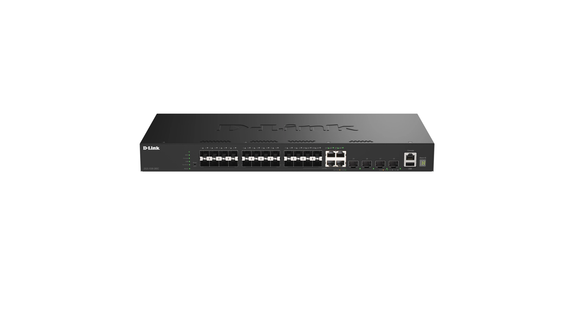 D-Link DGS-1530-28SC/E - Switch manageable L2+ 20 ports Gigabit SFP et 4 ports 10 GbE SFP+