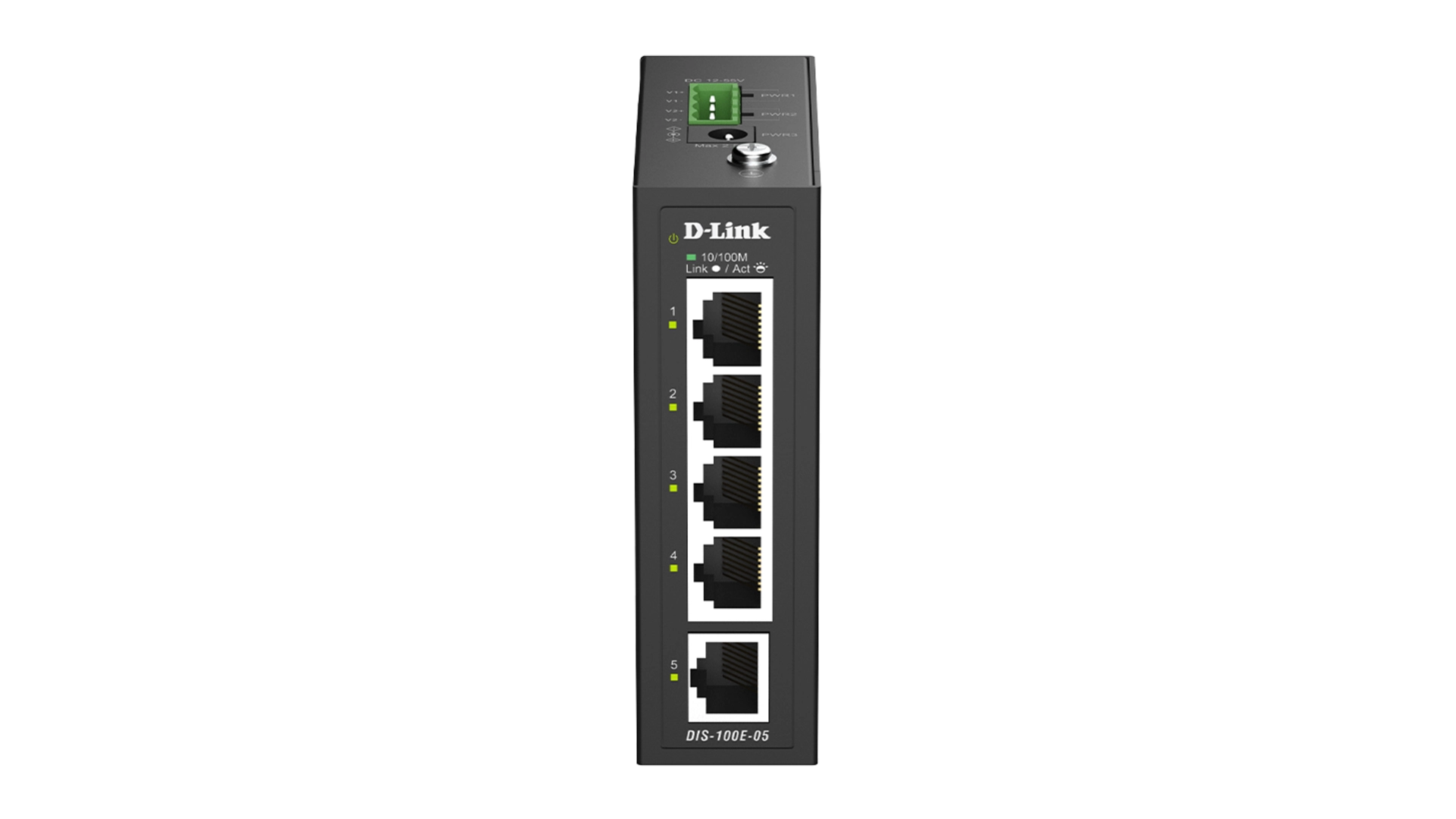 D-Link DIS-100E-05 - Switch industriel 5 ports 10/100 avec 2 ports SFP, rail-DIN