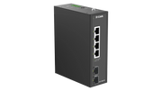 D-Link DIS-100G-06 - Switch industriel 4 ports Gigabit 2 SFP rail-DIN -40 à 75°C