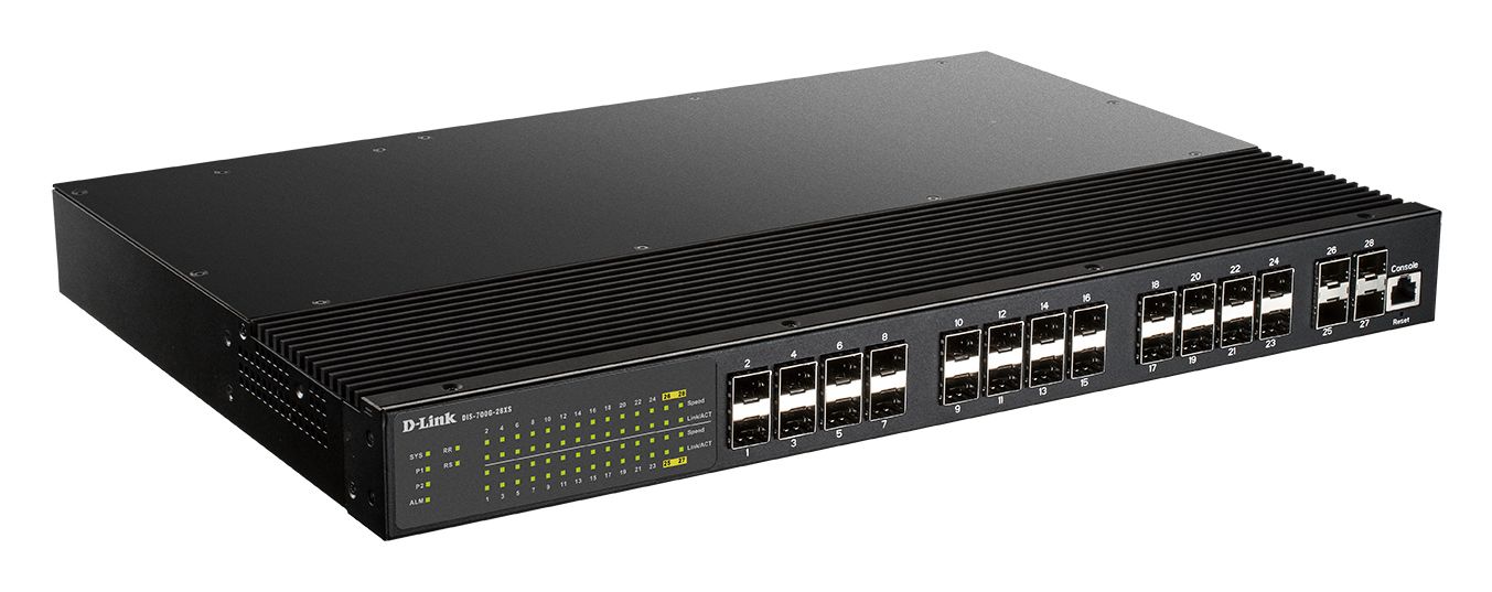 D-Link DIS-700G-28XS - Switch industriel L2+ 24 ports SFP + 4 ports SFP+ rackable 19"