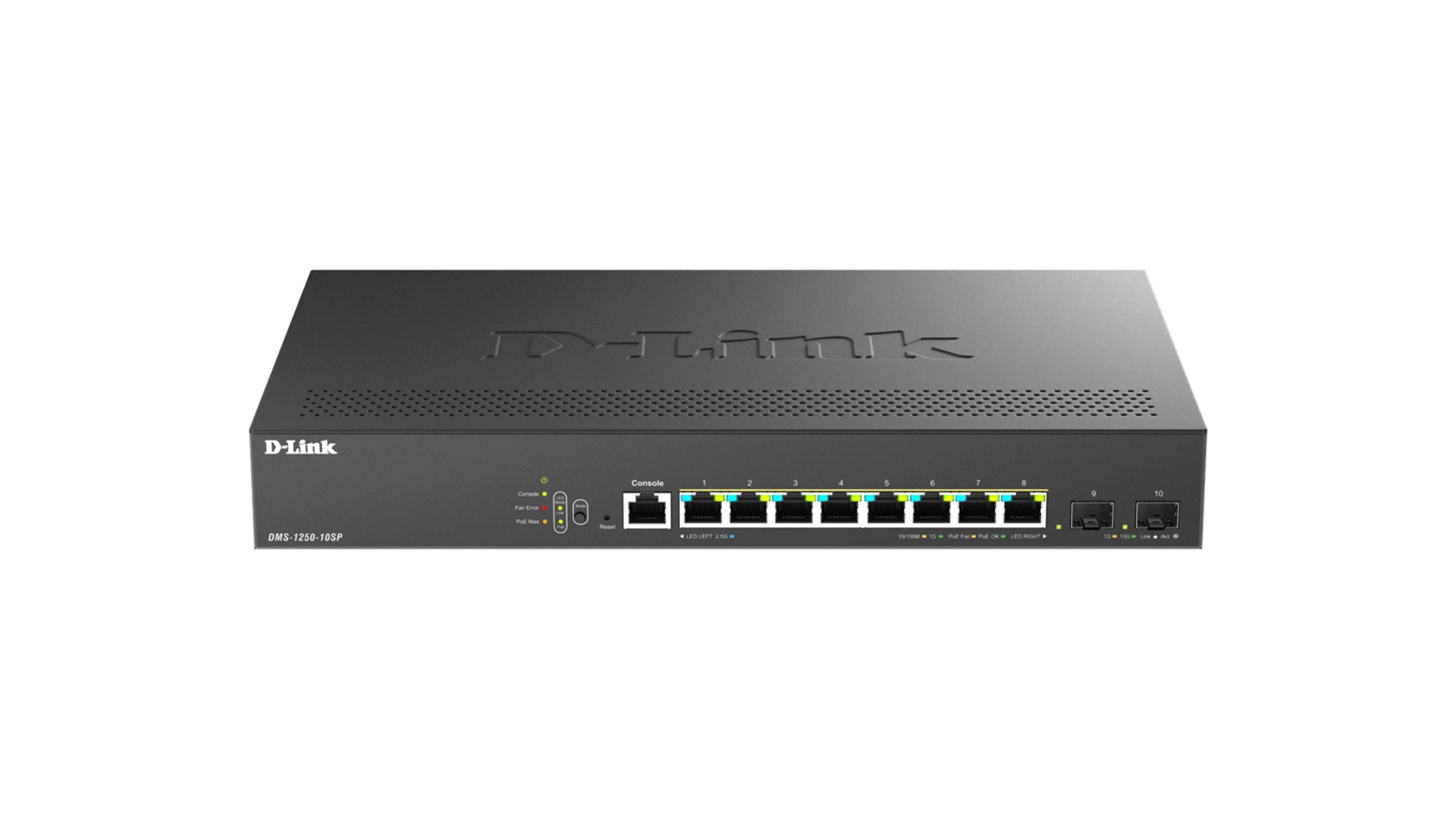 D-Link DMS-1250-10SP/E - Switch managé L2 8 ports 2,5 GB PoE/PoE+ 240W avec 2 SFP+