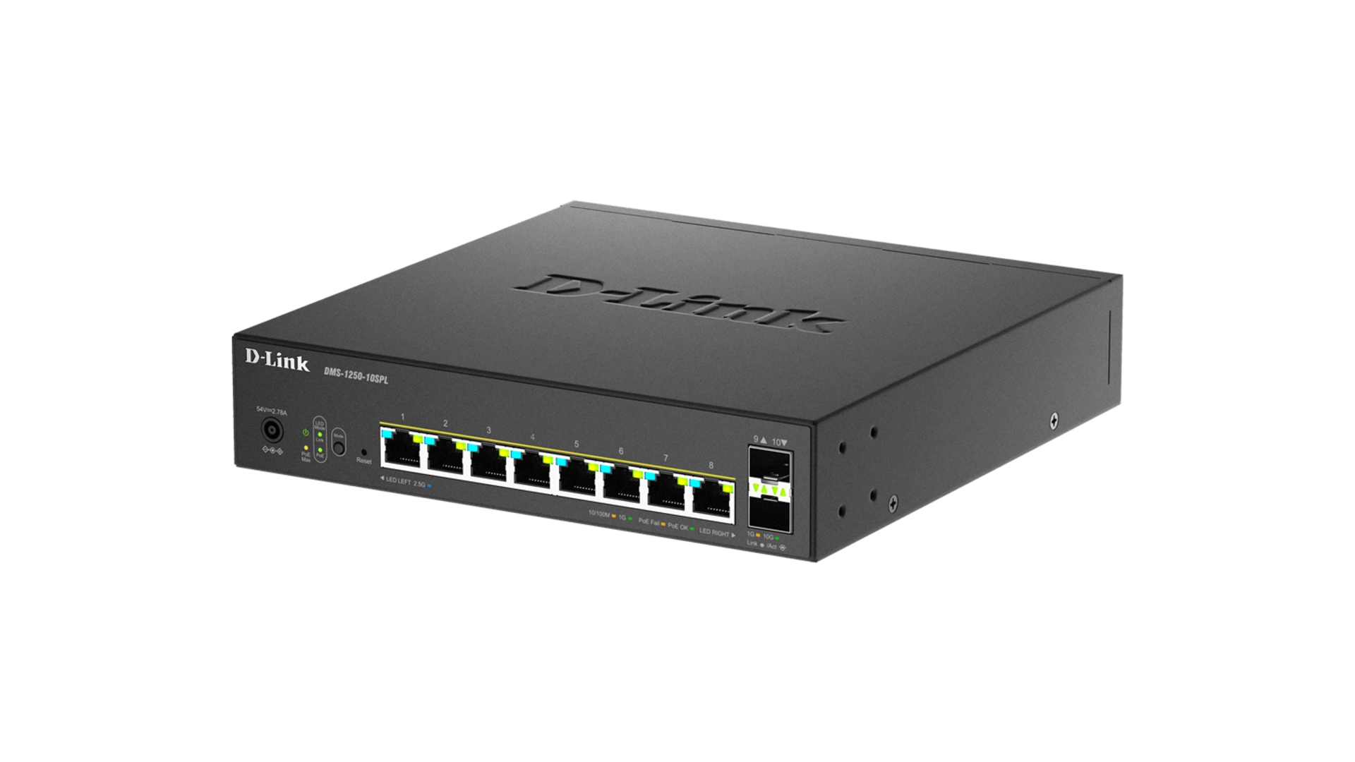 D-Link DMS-1250-10SPL/E - Switch managé 8 ports 2,5 GbE PoE+ 2 SFP+ 120W