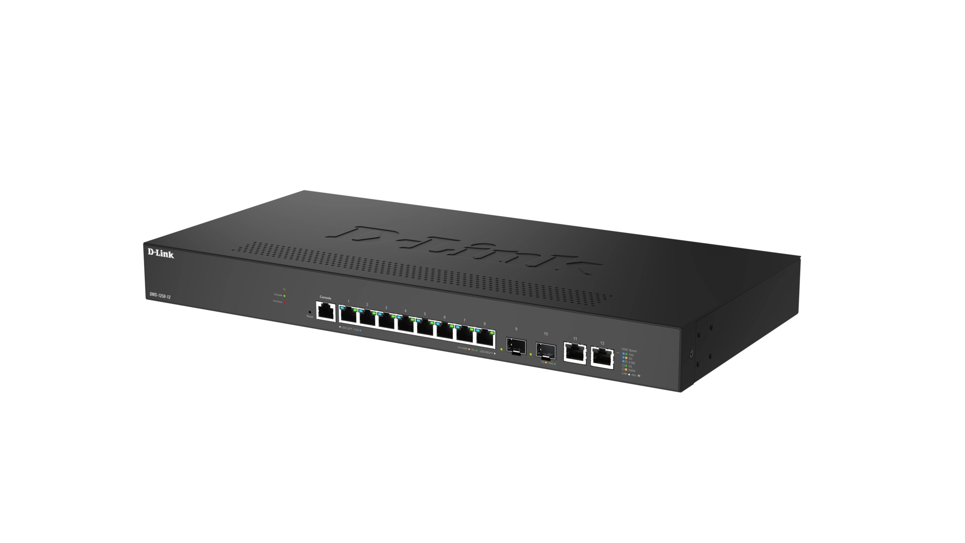 D-Link DMS-1250-12/E - Switch L2+ manageable 8 ports 2,5 GbE + 2 ports 10 GbE SFP+