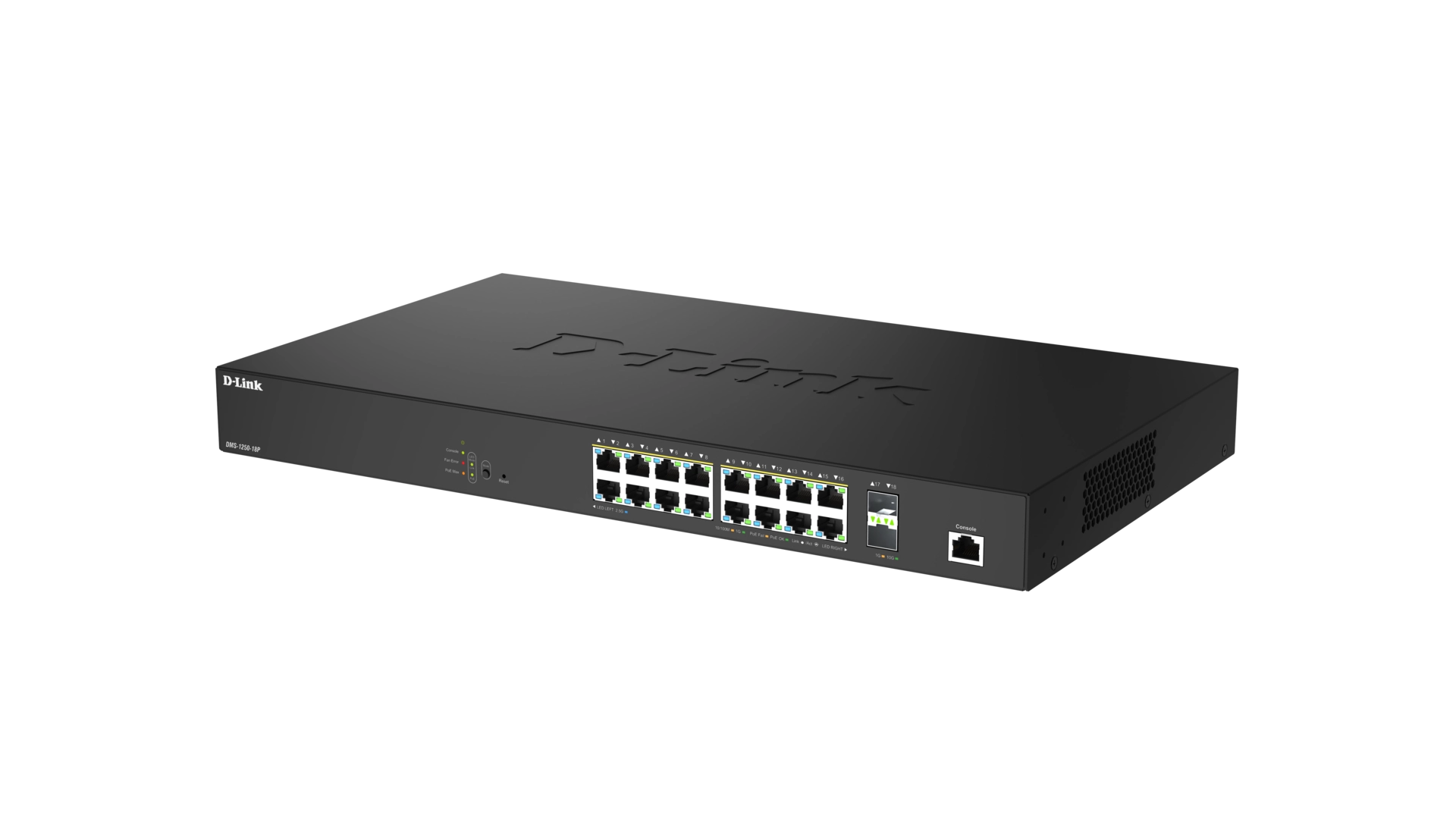 D-Link DMS-1250-18P/E - Switch Smart+ L2+ 16 ports 2,5 GbE PoE++ 240 W avec 2 ports 10 GbE SFP+