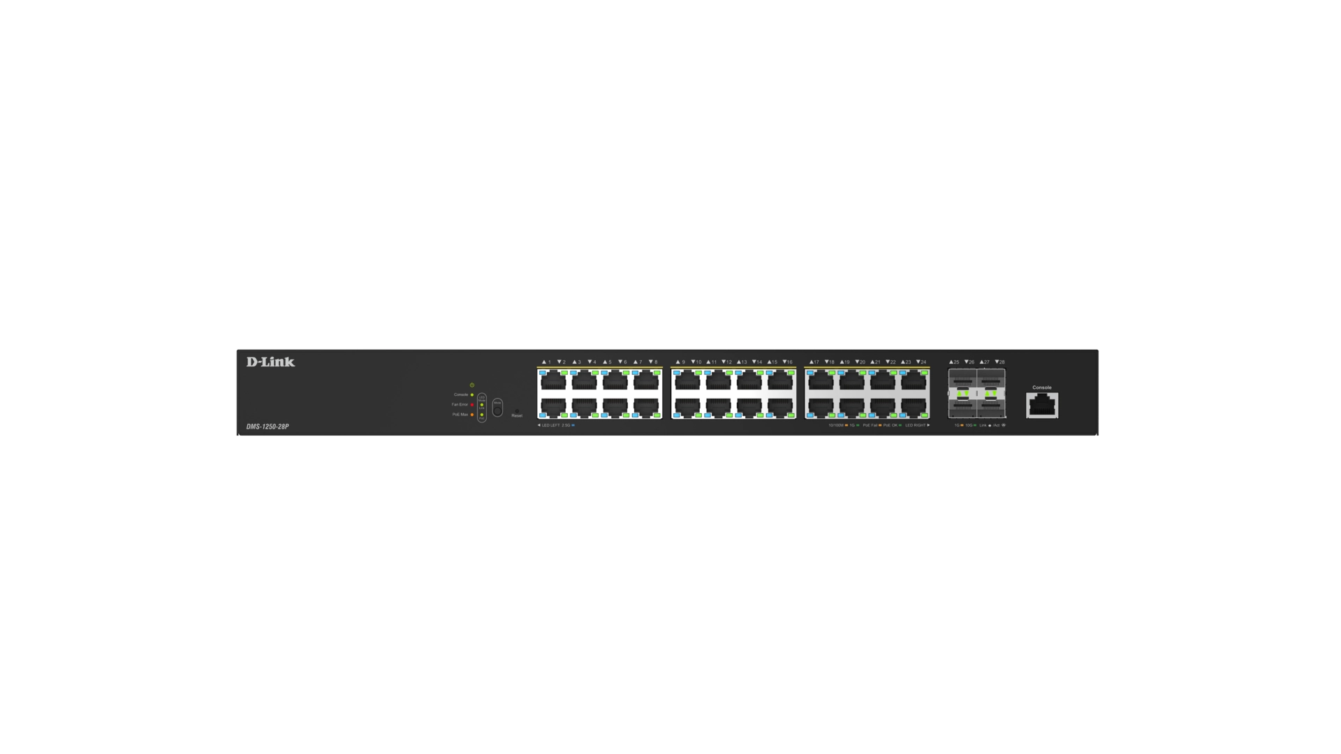 D-Link DMS-1250-28P/E - Switch L2+ manageable 24 ports 2,5 GbE PoE++ 4 SFP+ 10 GbE