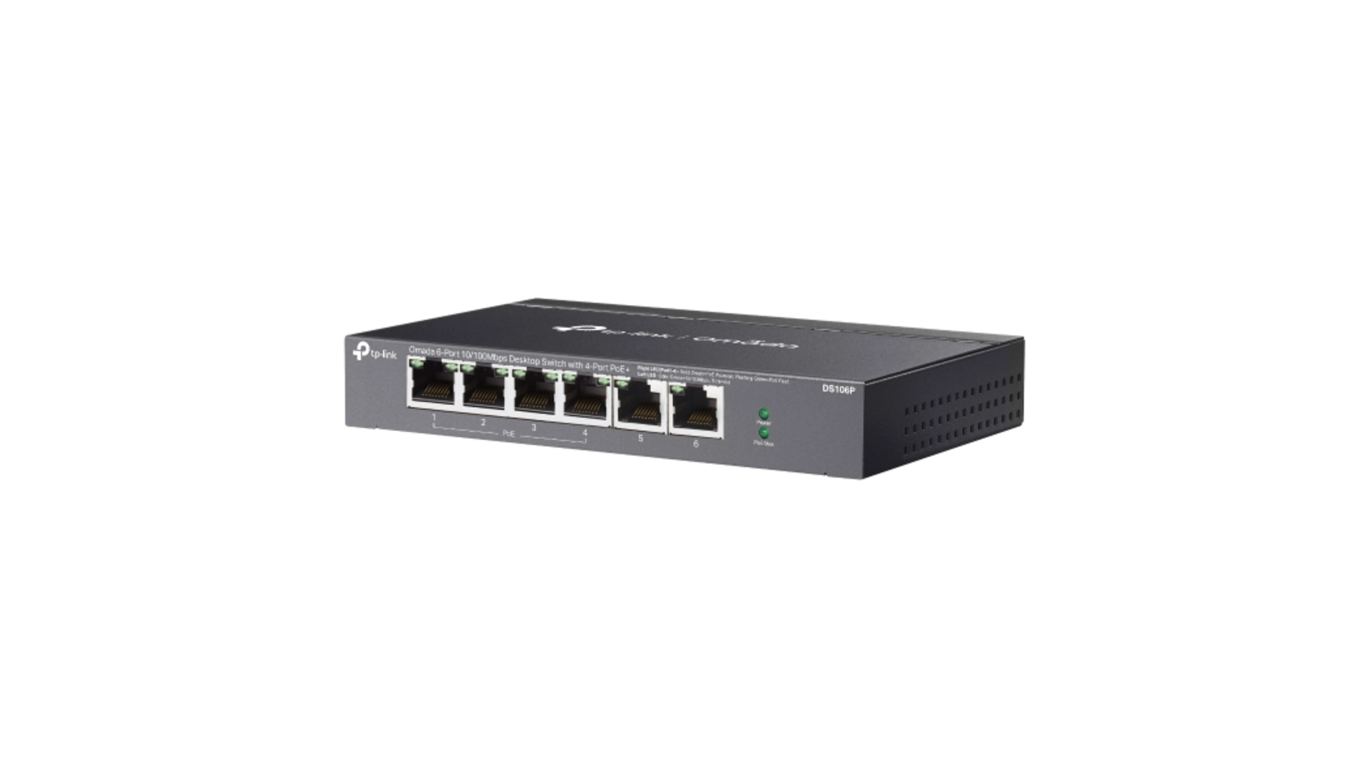TP-Link DS106P - Switch 6 ports Megabit 4 PoE+ Omada