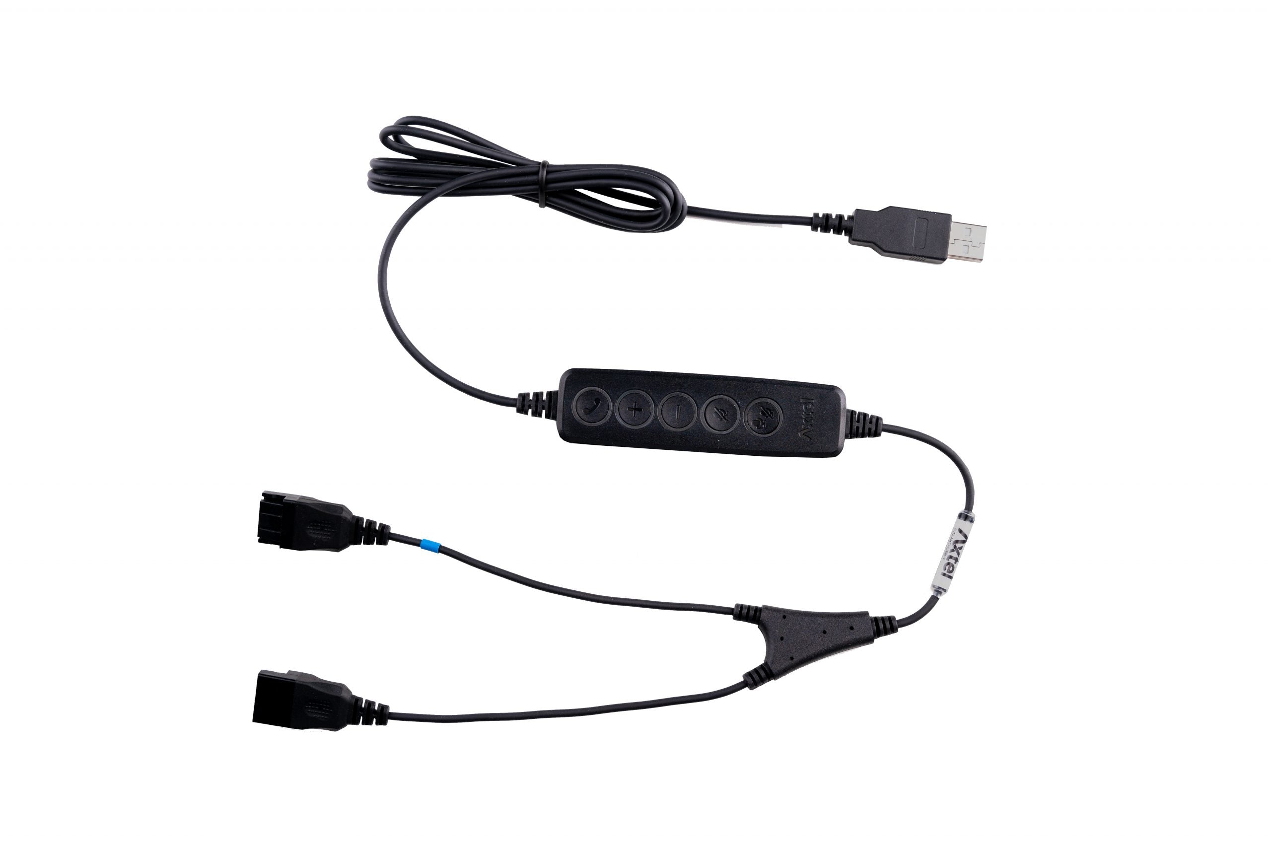 Axtel - Cordon formation Y USB-A avec sourdine - AXC-USB-Y