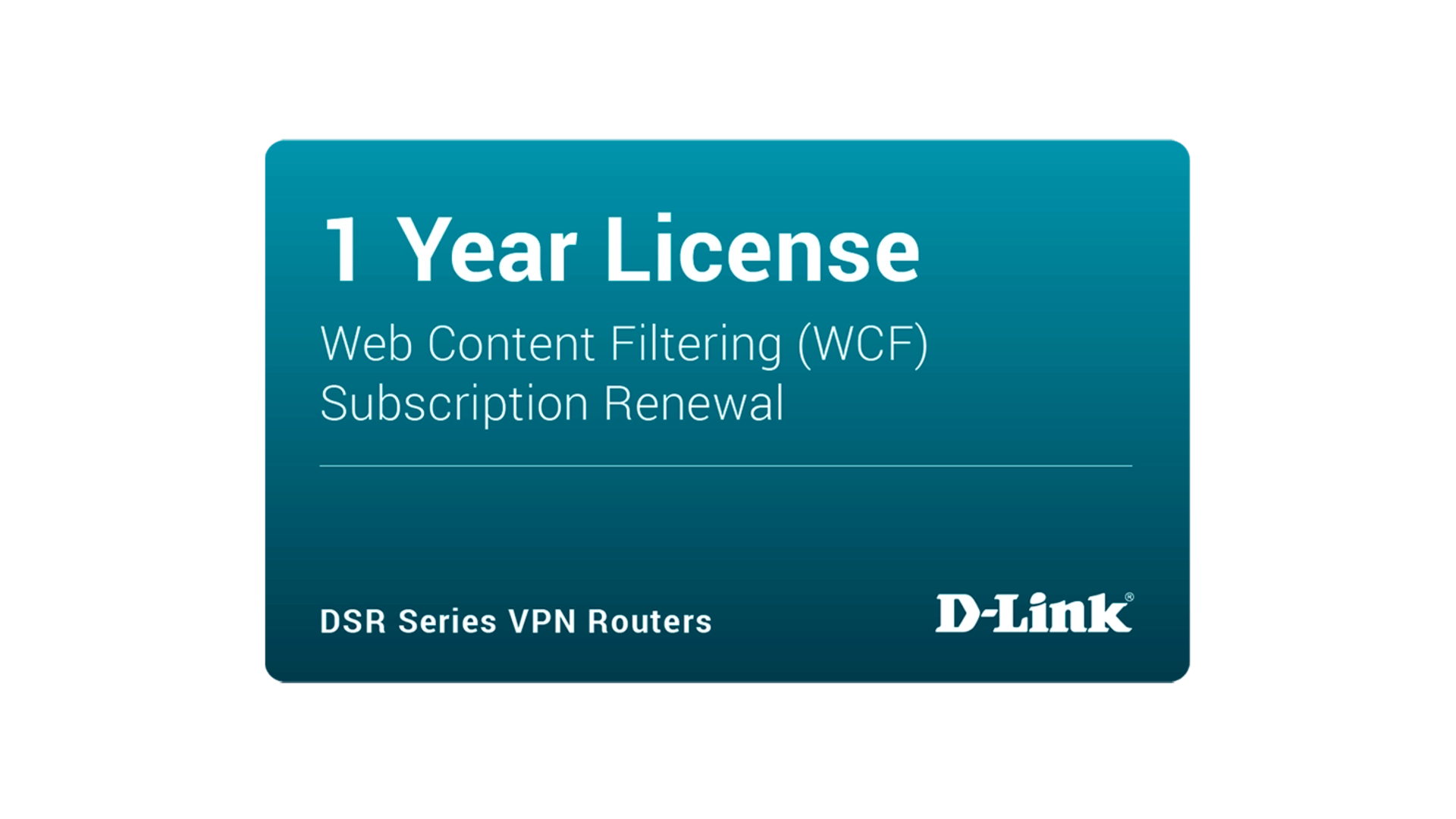 D-Link DSR-250-WCF-12-LIC - Licence filtrage contenu web 1 an pour routeur DSR-250