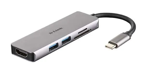 D-Link DUB-M530 - Hub USB-C 5-en-1 avec lecteur de cartes SD/Micro SD et HDMI