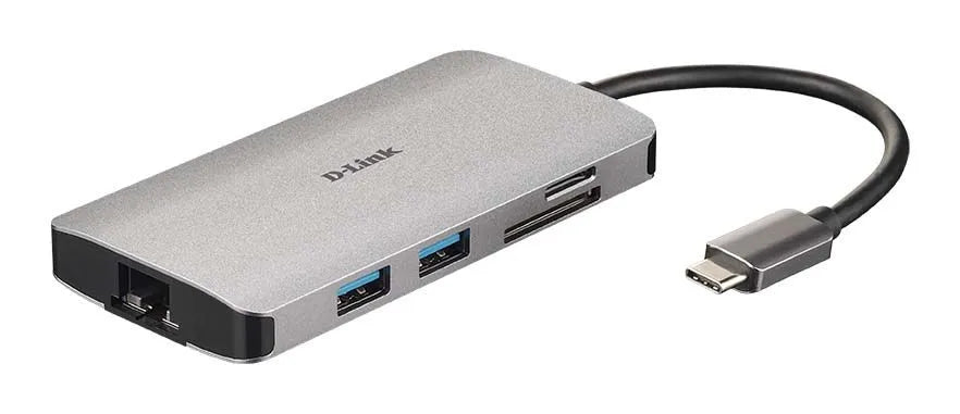 D-Link DUB-M810 - Hub USB-C 8-en-1 avec lecteur de carte SD/Micro SD et HDMI