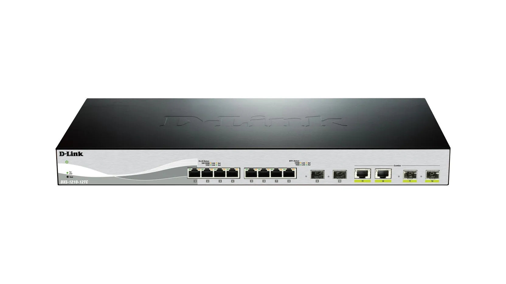 D-Link DXS-1210-12TC/E - Switch manageable 10G Niveau 2+, 8 ports cuivre + 4 SFP+
