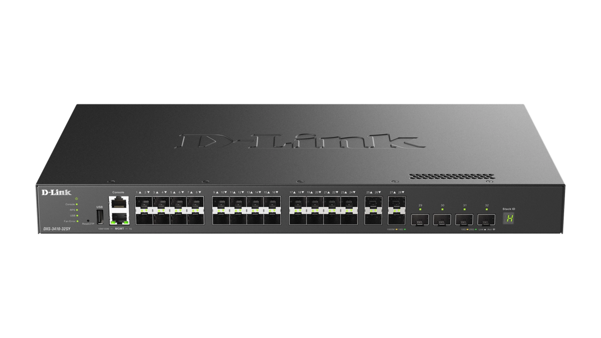 D-Link DXS-3410-32SY/E - Switch L3 28 ports 10G SFP+ et 4 ports 25G SFP28 Top of Rack