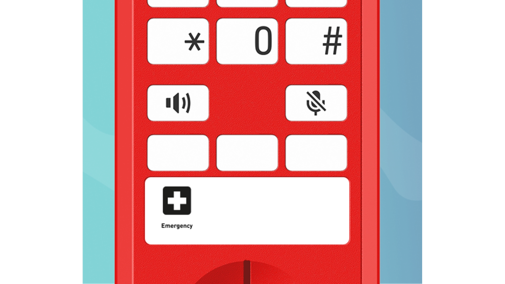 Snom E303A - Téléphone d'urgence rouge analogique 3 touches