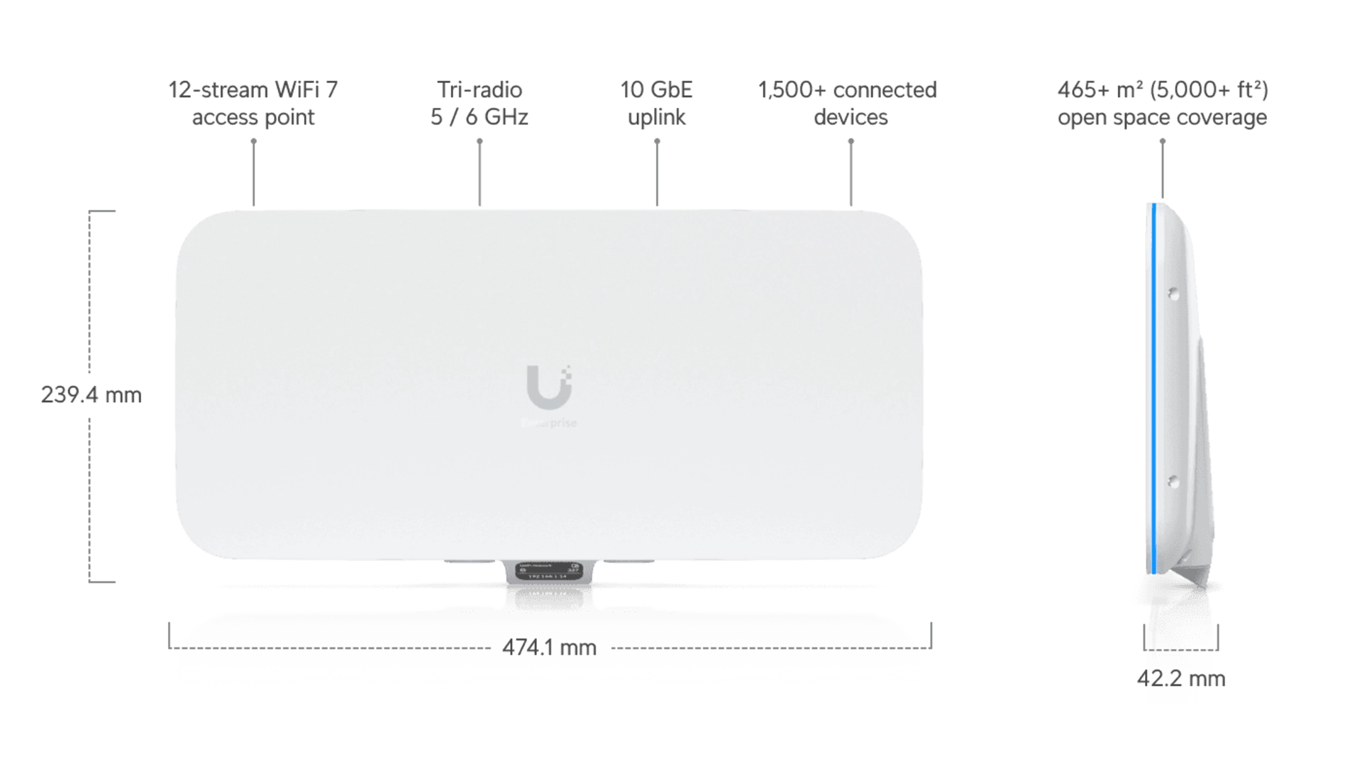 Ubiquiti E7-AUDIENCE - Point d'accès WiFi 7 tri-bande 10GbE