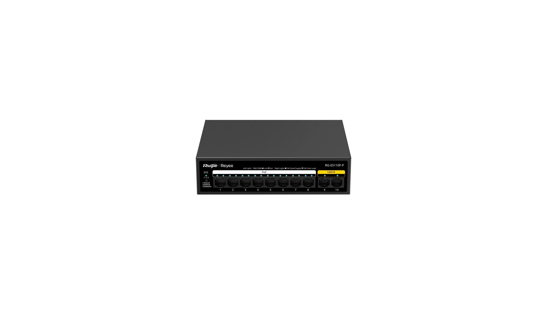 Reyee ES110F-P - Switch 10 ports 100Mbps PoE/PoE+ 110W