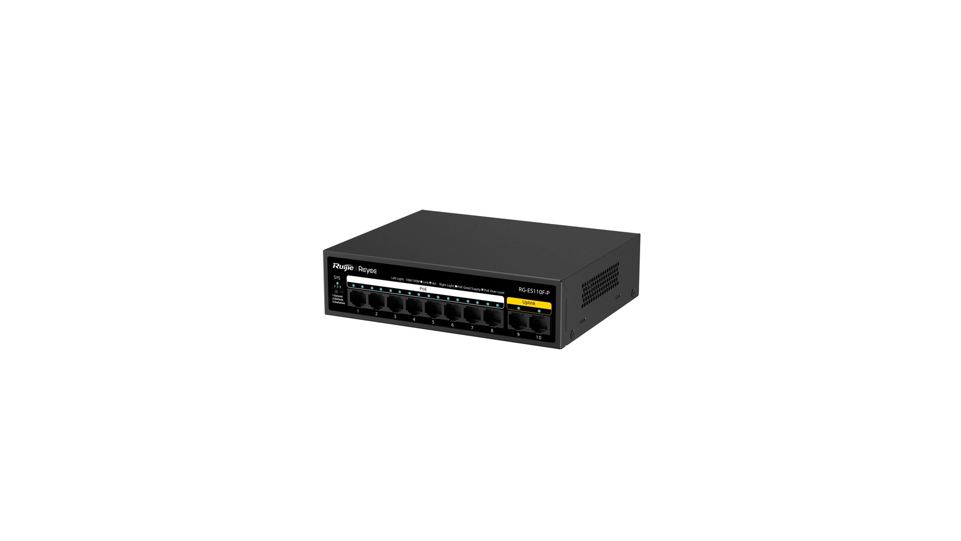 Reyee ES110F-P - Switch 10 ports 100Mbps PoE/PoE+ 110W