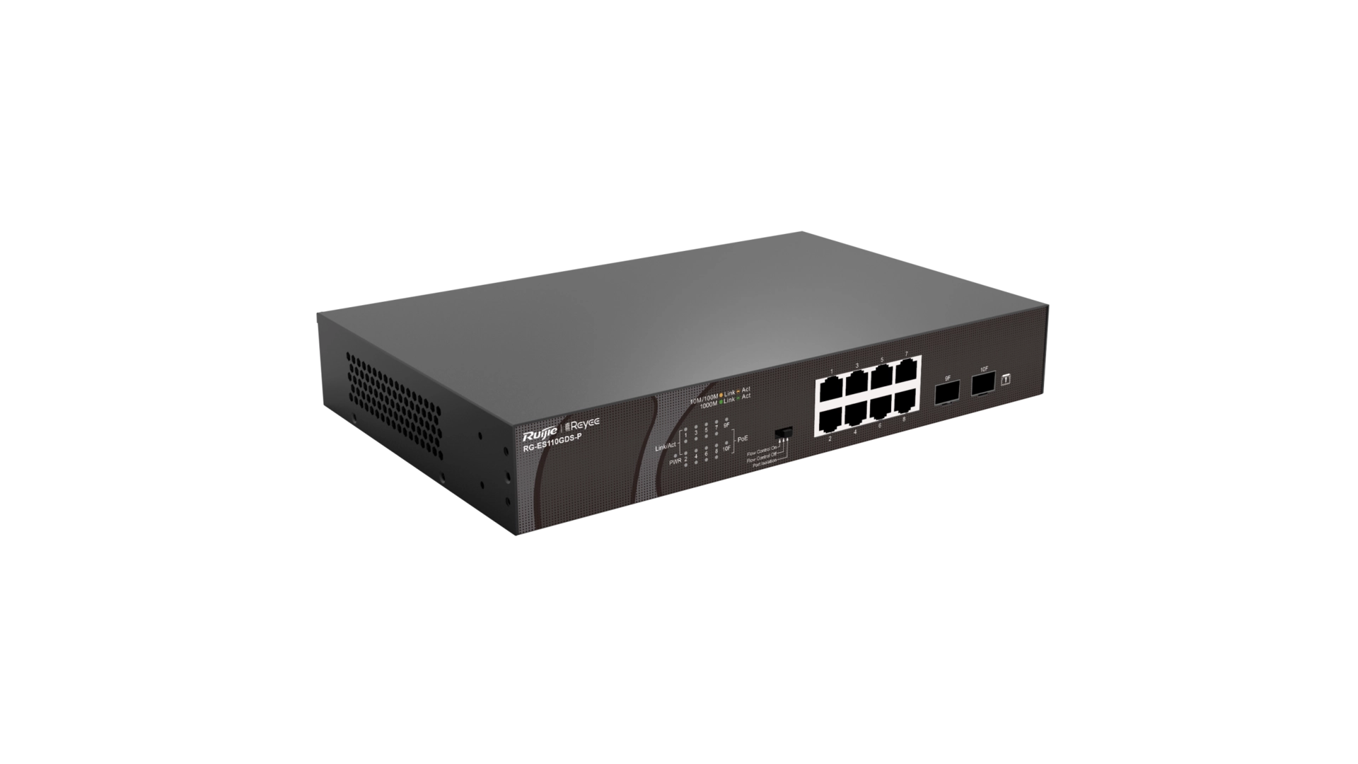 Reyee ES110GDS-P - Switch 10 ports Gigabit PoE+ compact