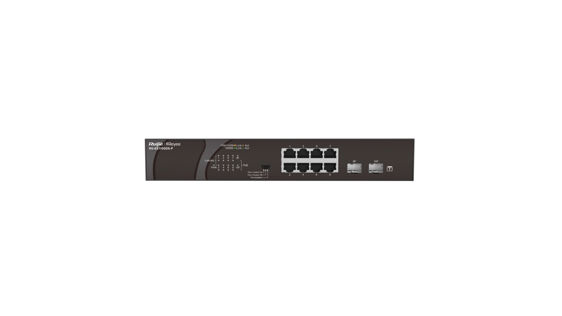 Reyee ES110GDS-P - Switch 10 ports Gigabit PoE+ compact