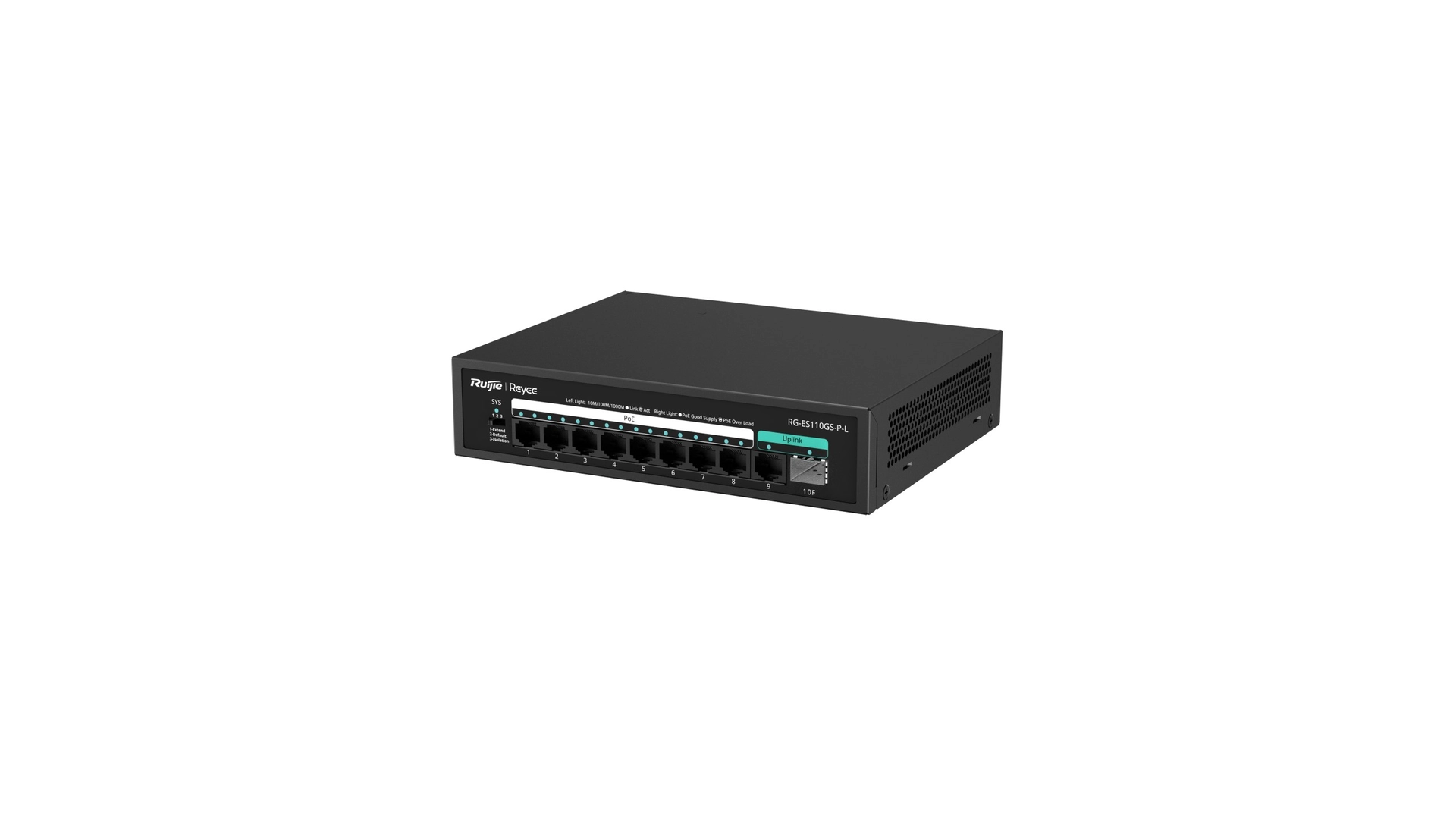 Reyee ES110GS-P-L - Switch 8 ports PoE 100 Mbps + 1 uplink SFP Gigabit