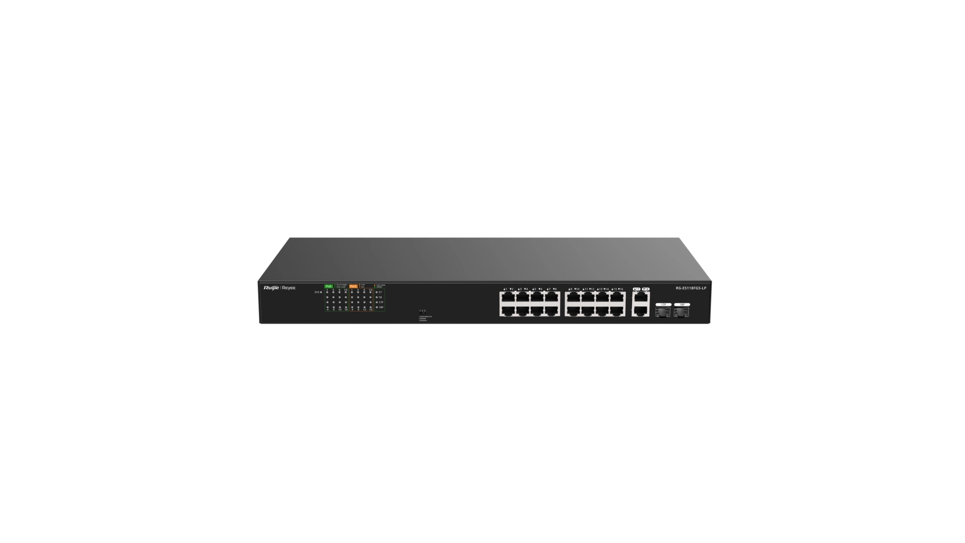 Reyee ES118FGS-LP - Switch 16 ports PoE 100 Mbps + 2 Gigabit SFP