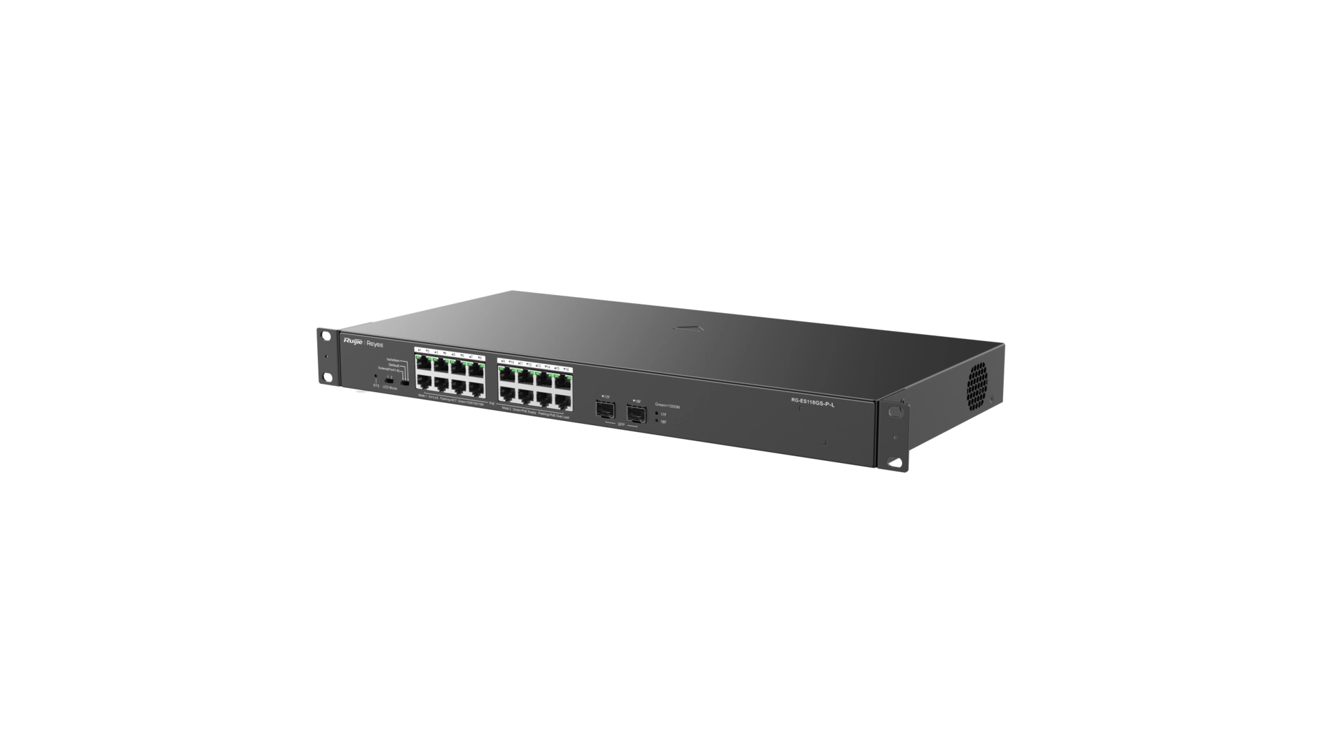 Reyee ES118GS-P-L - Switch 16 ports PoE 100 Mbps + 2 SFP Gigabit