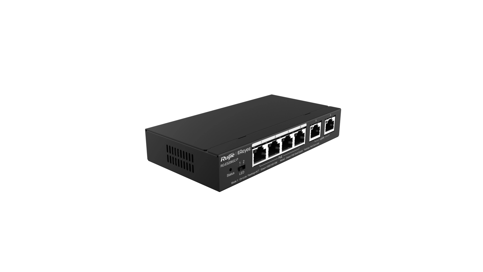 Reyee ES206GC-P - Switch 6 ports Gigabit PoE+ manageable L2