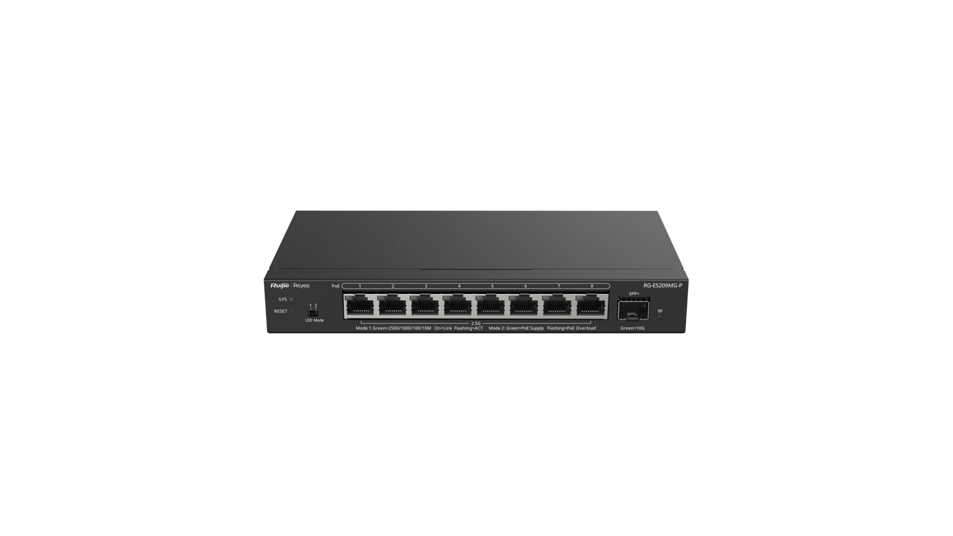 Reyee ES209MG-P - Switch 8 ports 2.5G PoE+ SFP+ cloud managed