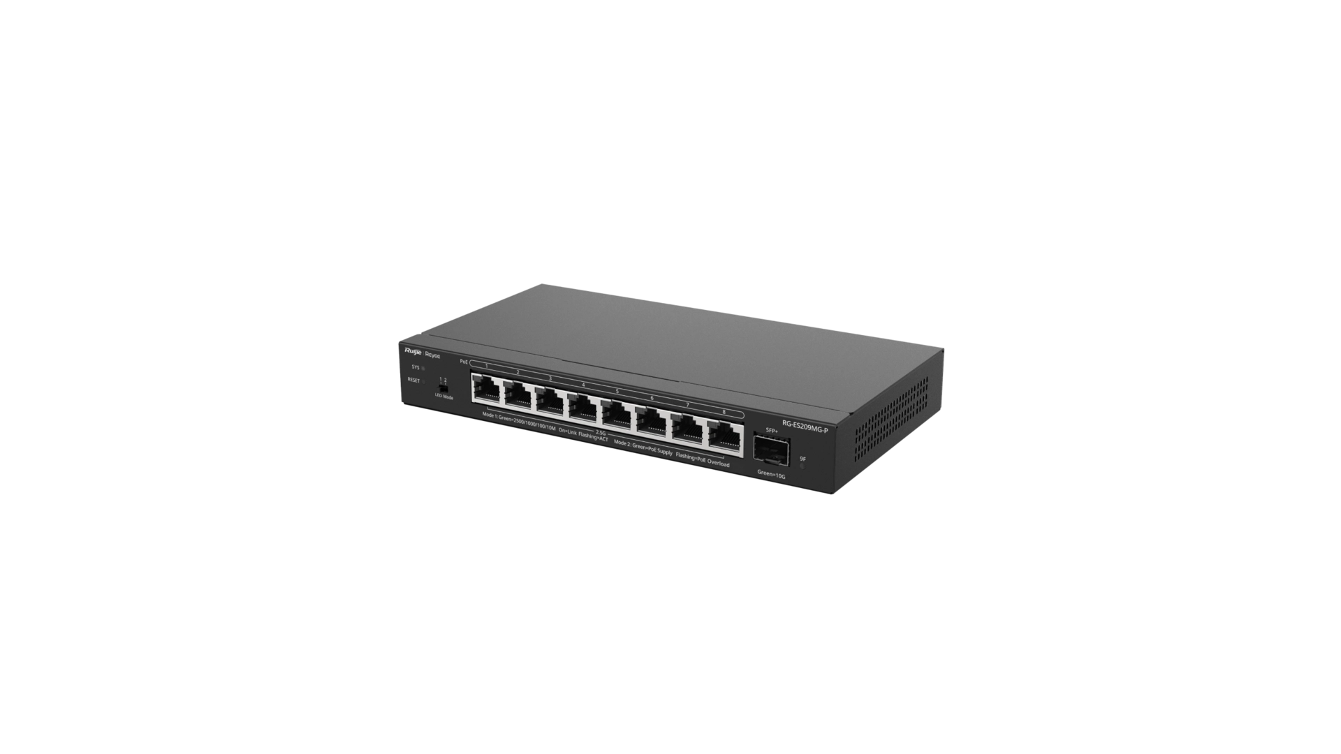 Reyee ES209MG-P - Switch 8 ports 2.5G PoE+ SFP+ cloud managed