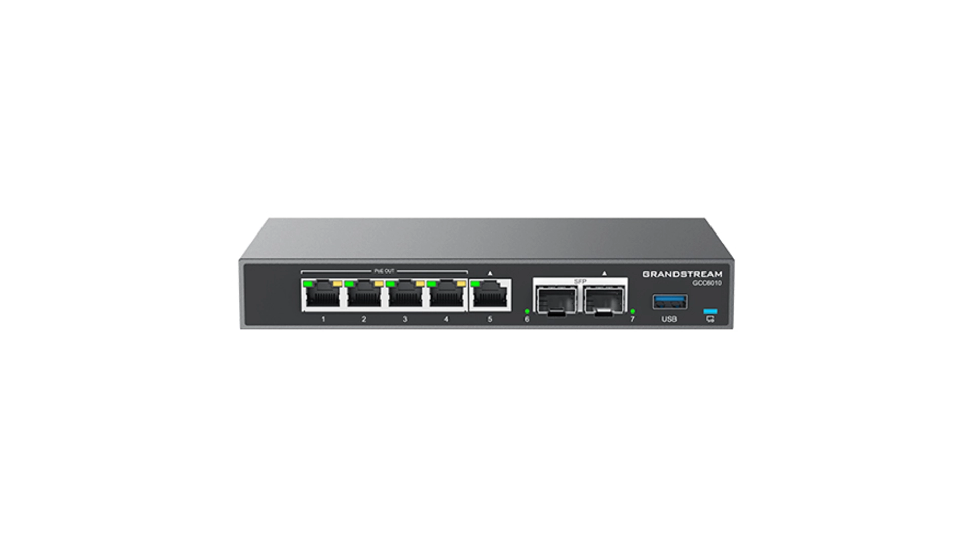 Grandstream GCC6010 Routeur 2.5GB/S, Switch 2XSFP 5XGBE 4 ports LAN, VPN