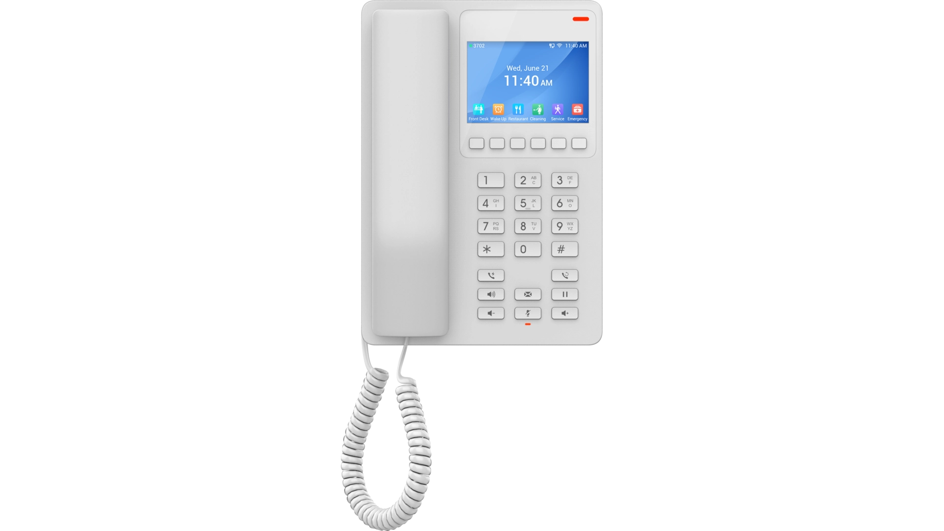 Grandstream GHP630 Poste SIP Pour Hotel Blanc PoE, Écran Couleur, Blanc