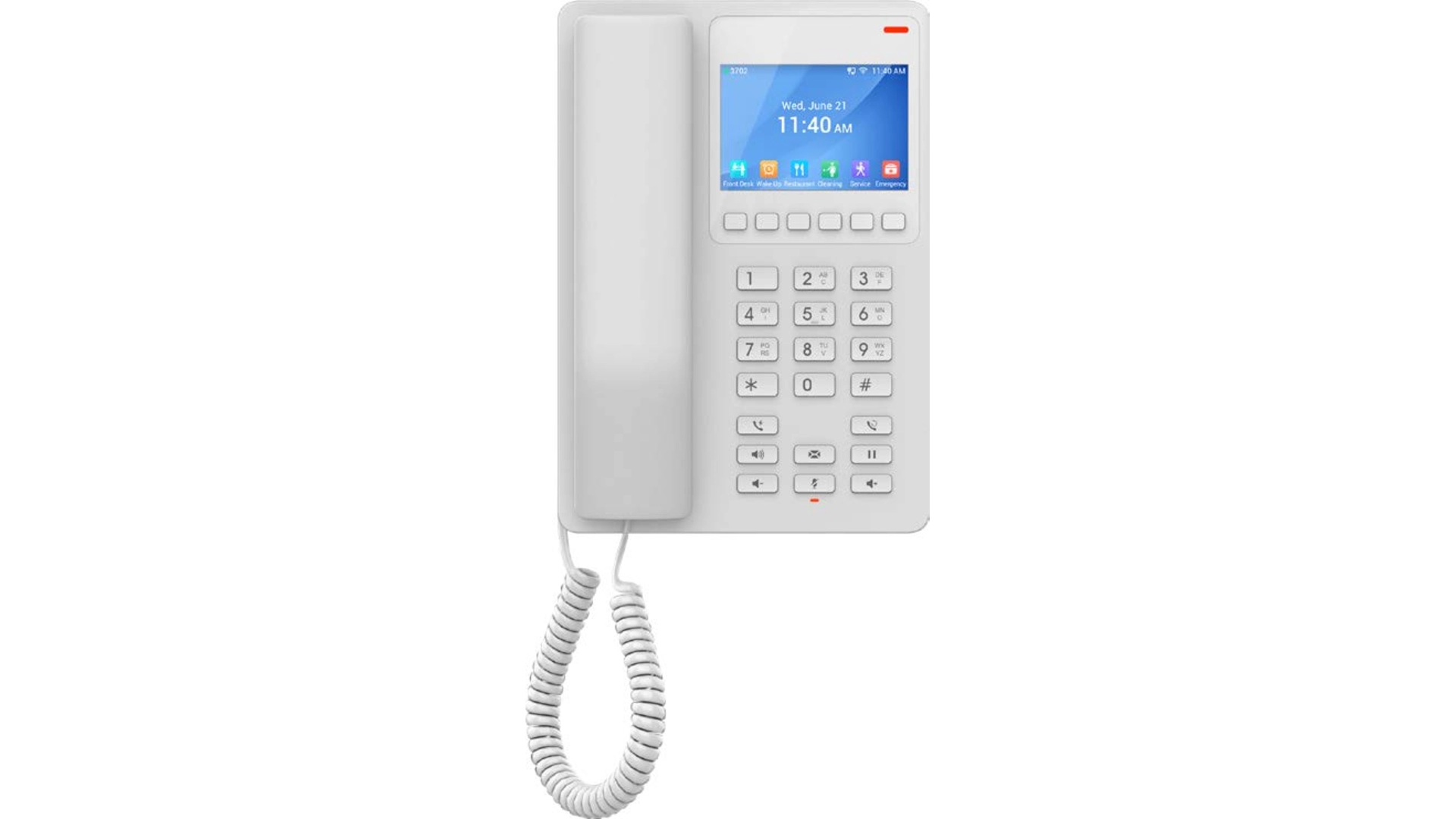 Grandstream GHP630W Poste SIP WIFI Pour Hotel Blanc PoE, Écran Couleur, WiFi, Blanc