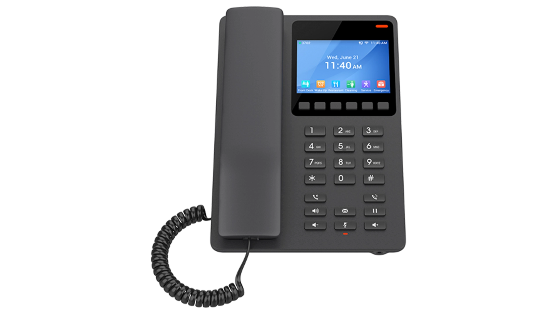 Grandstream GHP631 Poste SIP Pour Hotel Noir PoE, Écran Couleur