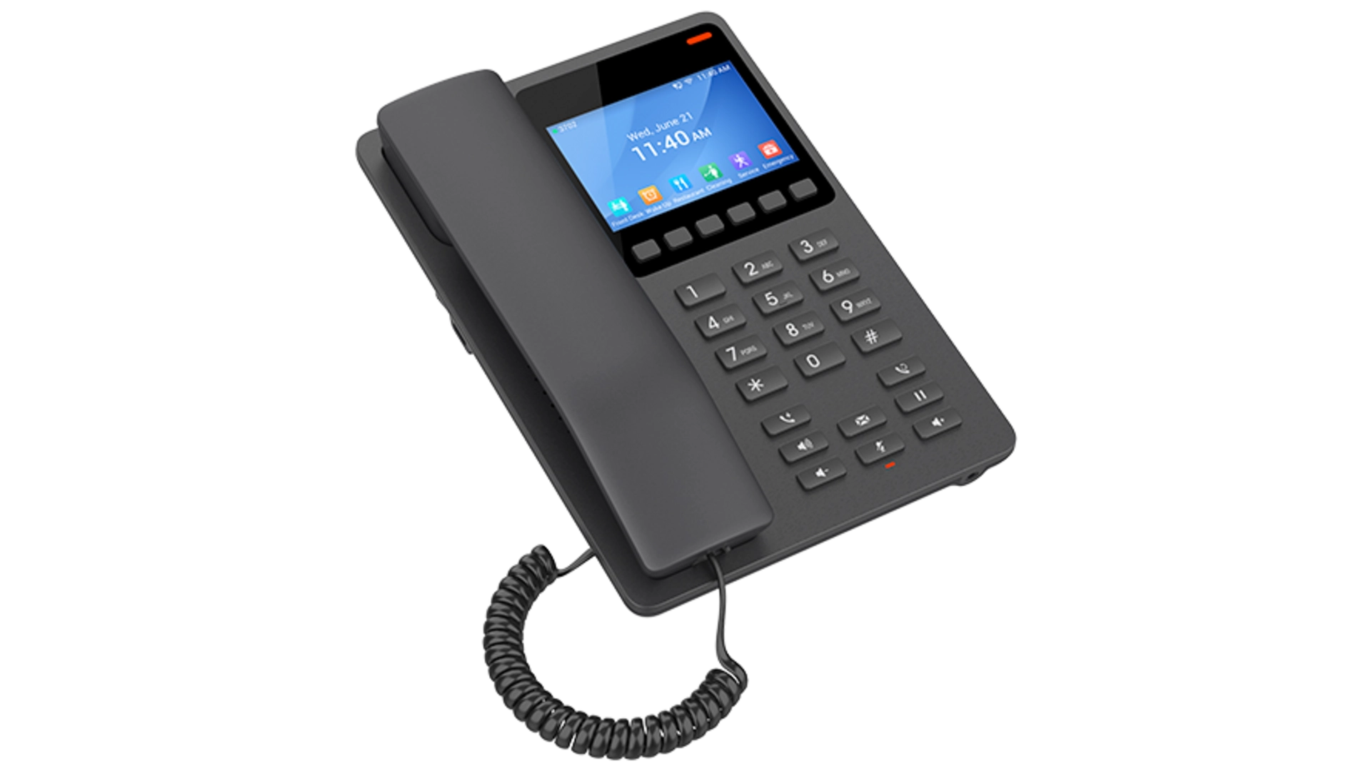 Grandstream GHP631 Poste SIP Pour Hotel Noir PoE, Écran Couleur