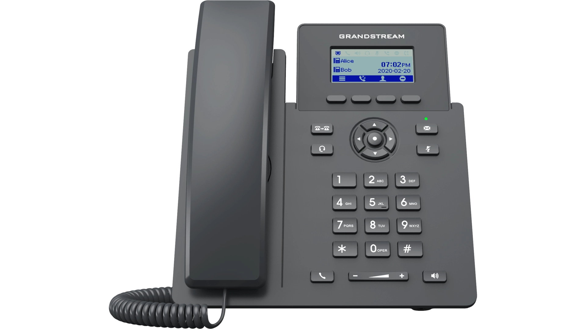 Grandstream GRP2601W Téléphone IP WIFI 2 Comptes SIP PoE, Écran Monochrome, WiFi