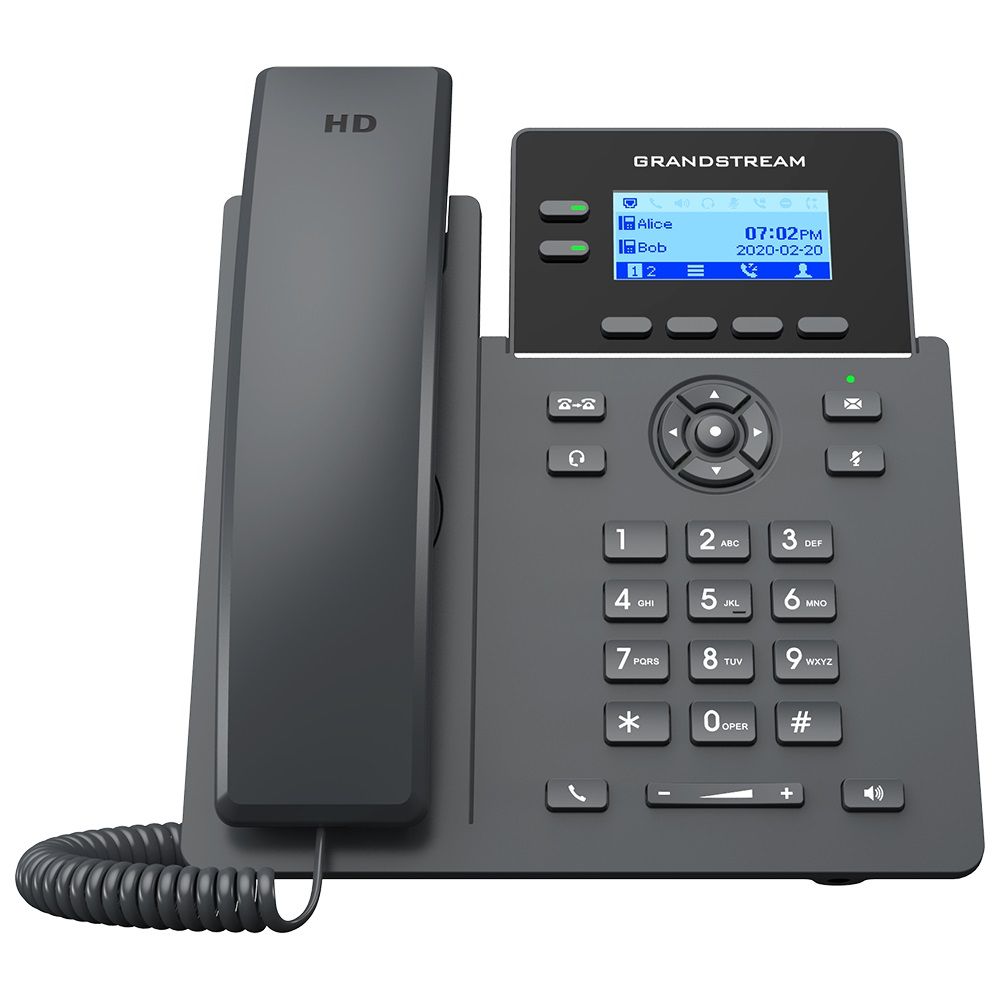 Grandstream GRP2602P Téléphone IP 4 Comptes SIP POE PoE, Écran Monochrome
