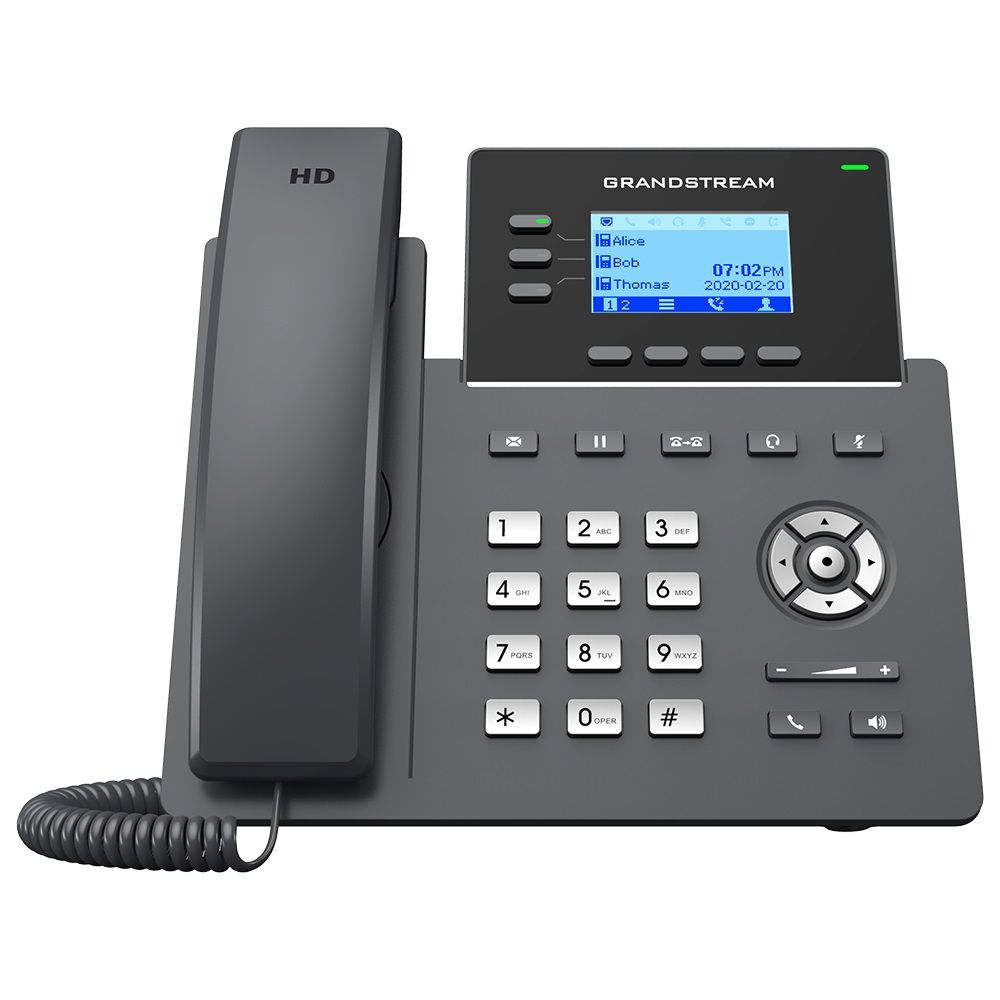 Grandstream GRP2603P Téléphone IP 6 Comptes SIP POE PoE, Écran Monochrome