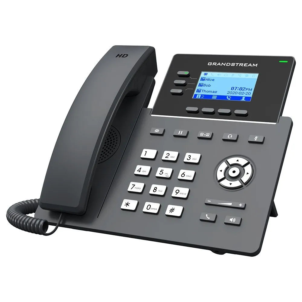 Grandstream GRP2603P Téléphone IP 6 Comptes SIP POE PoE, Écran Monochrome