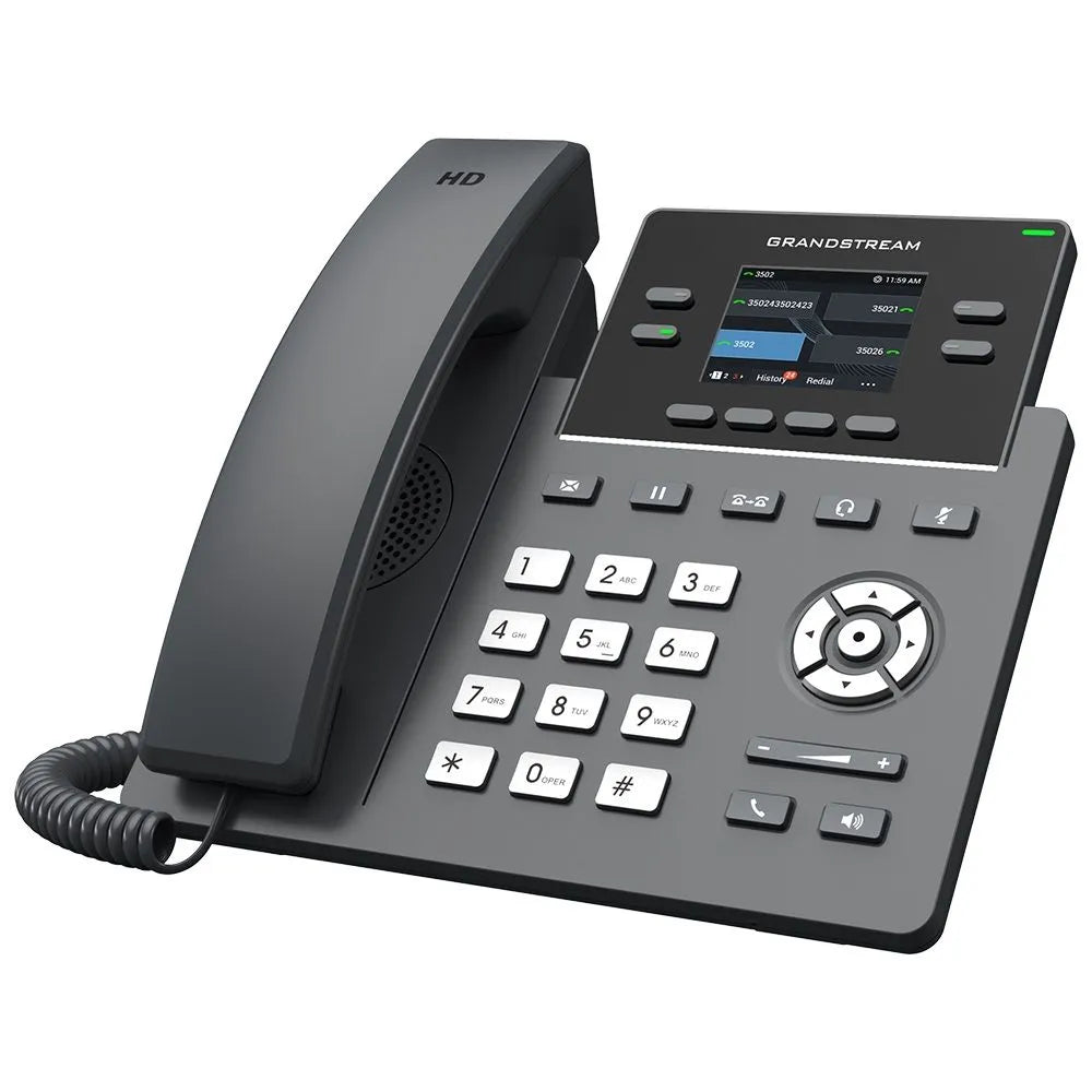 Grandstream GRP2612P Téléphone IP 2 Comptes SIP POE PoE, Écran Couleur