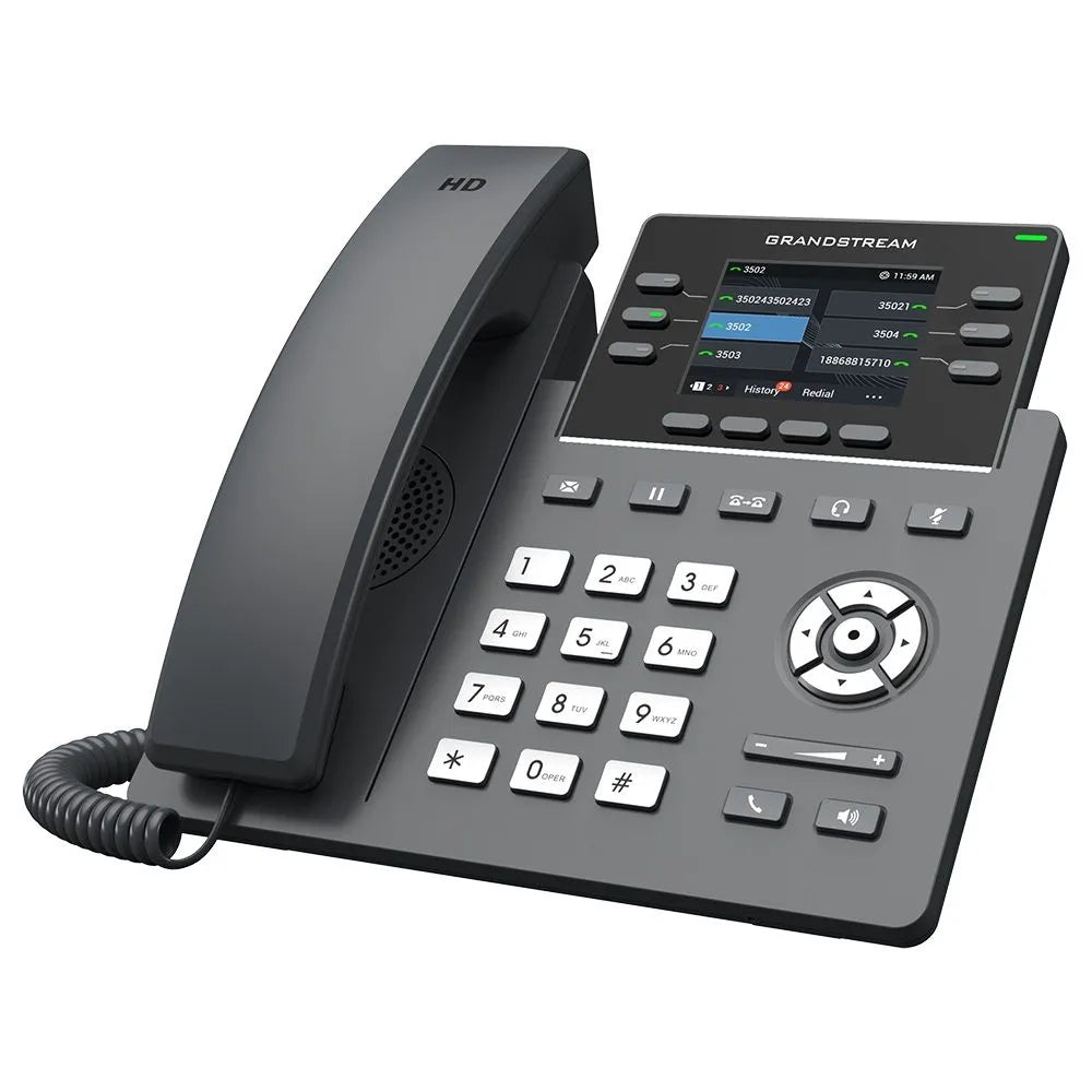 Grandstream GRP2613 Téléphone IP 3 Comptes SIP POE Avec PoE, Écran Couleur