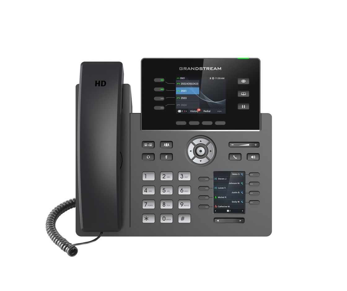 Grandstream GRP2614 Téléphone IP POE Avec Alim WIFI Blu PoE, Écran Couleur, WiFi, Bluetooth
