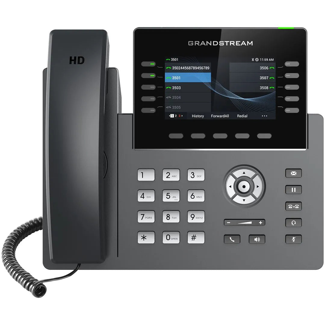 Grandstream GRP2615 Téléphone IP POE Avec Alim WIFI Blu PoE, Écran Couleur, WiFi, Bluetooth