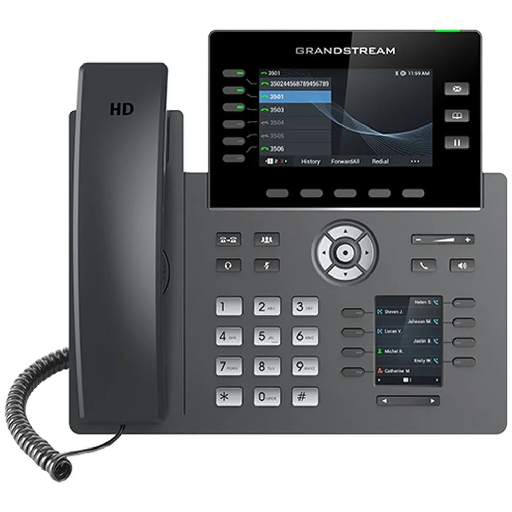 Grandstream GRP2616 Téléphone IP POE Avec Alim WIFI Blu PoE, Écran Couleur, WiFi, Bluetooth