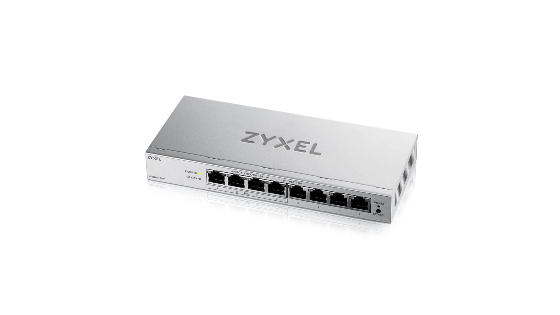 Zyxel Switch 8 ports giabit 4 ports POE 68 watt