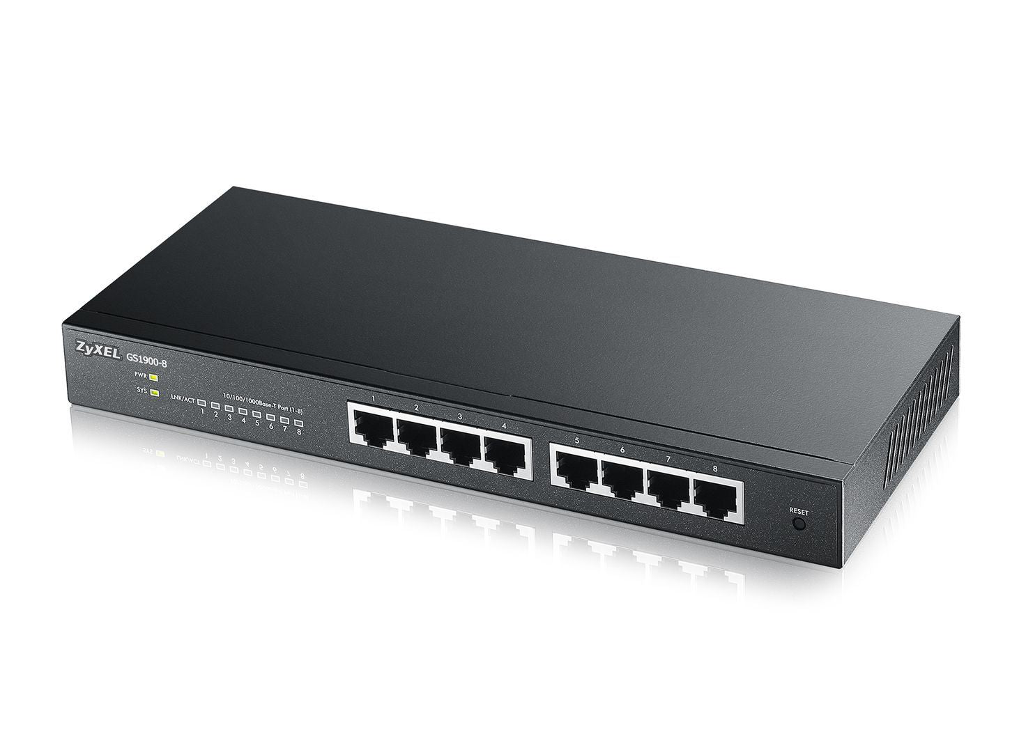 Zyxel Switch L2 8 ports giga RJ45 V2, 1 GB